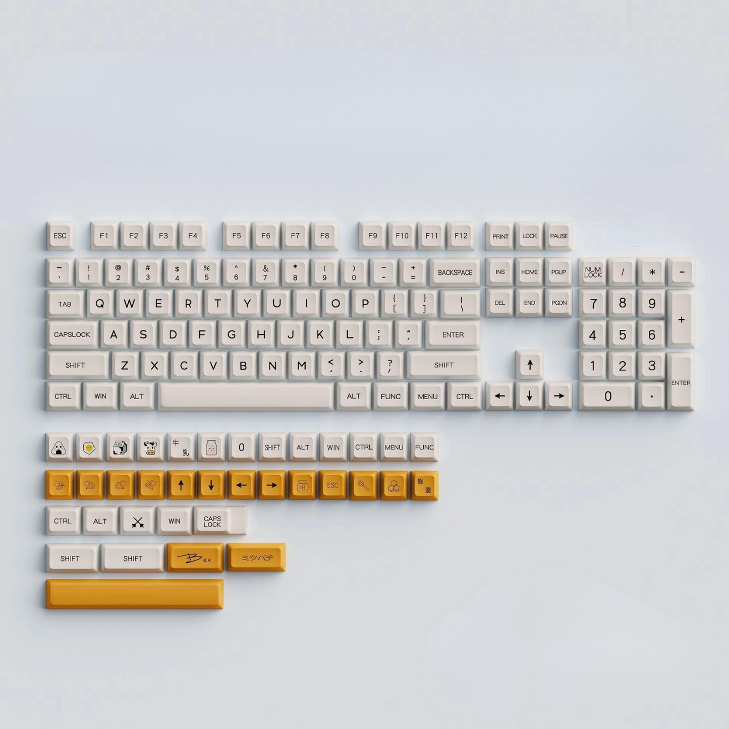 Keycapy Honey Milk Dye-Sub PBT